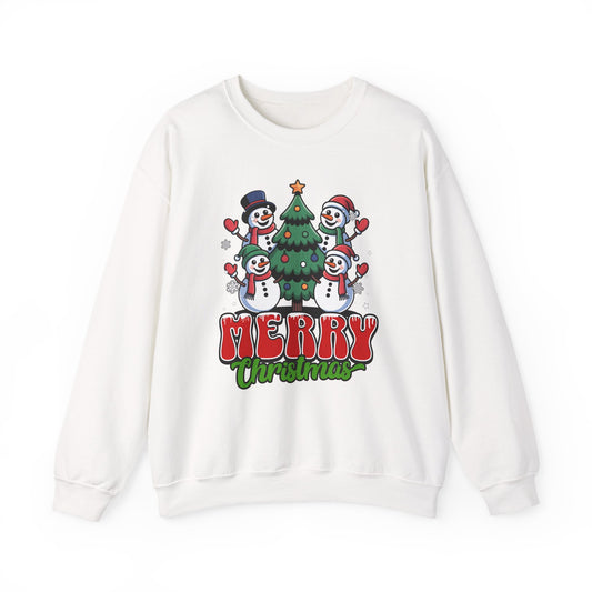Merry Christmas Snowman Crewneck Sweatshirt