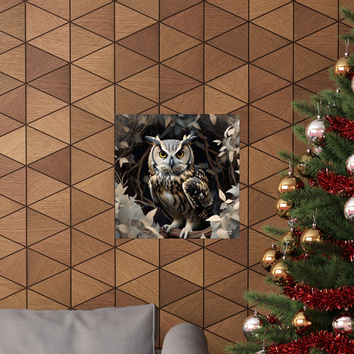 Majestic Owl Matte Vertical Poster - Nature Wall Art for Home Decor