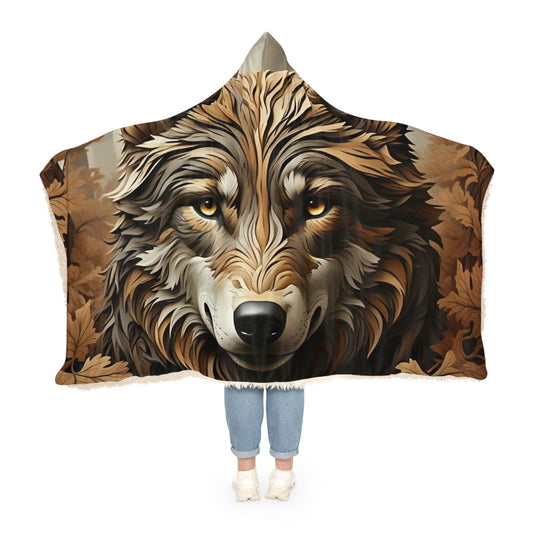 Cozy Wolf Snuggle Blanket, Warm Throw for Camping, Home Decor, Gifts for Nature Lovers, Fall Collectibles, Boho Style Blanket