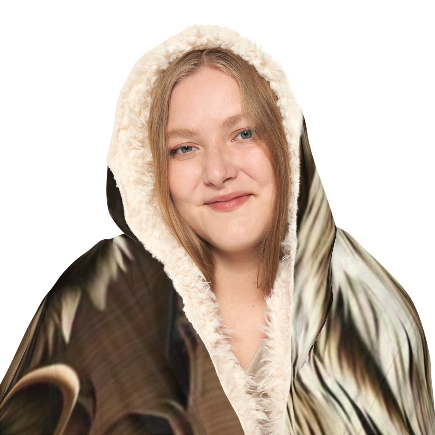 Cozy Wolf Snuggle Blanket with Hood, Warm Throw for Camping, Home Decor, Gift for Nature Lovers, Chill Nights, Cozy Winter