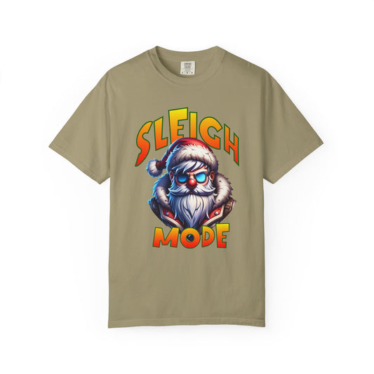 Sleigh Mode T-Shirt — Cool Santa Graphic Holiday Tee