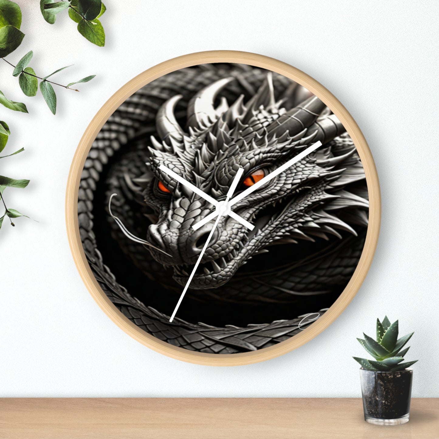Majestic Dragon Wall Clock - Fantasy Home Decor, Unique Gift for Dragon Lovers, Gothic Clock, Medieval Wall Art, Fantasy Decor