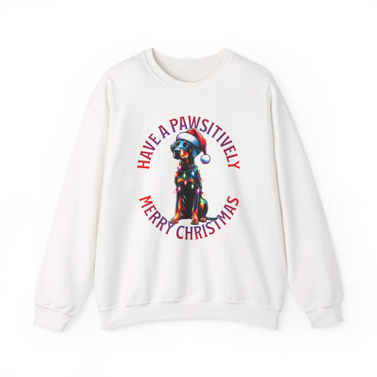 Christmas Dog Sweatshirt – "Have a Pawsitively Merry Christmas" Holiday Crewneck