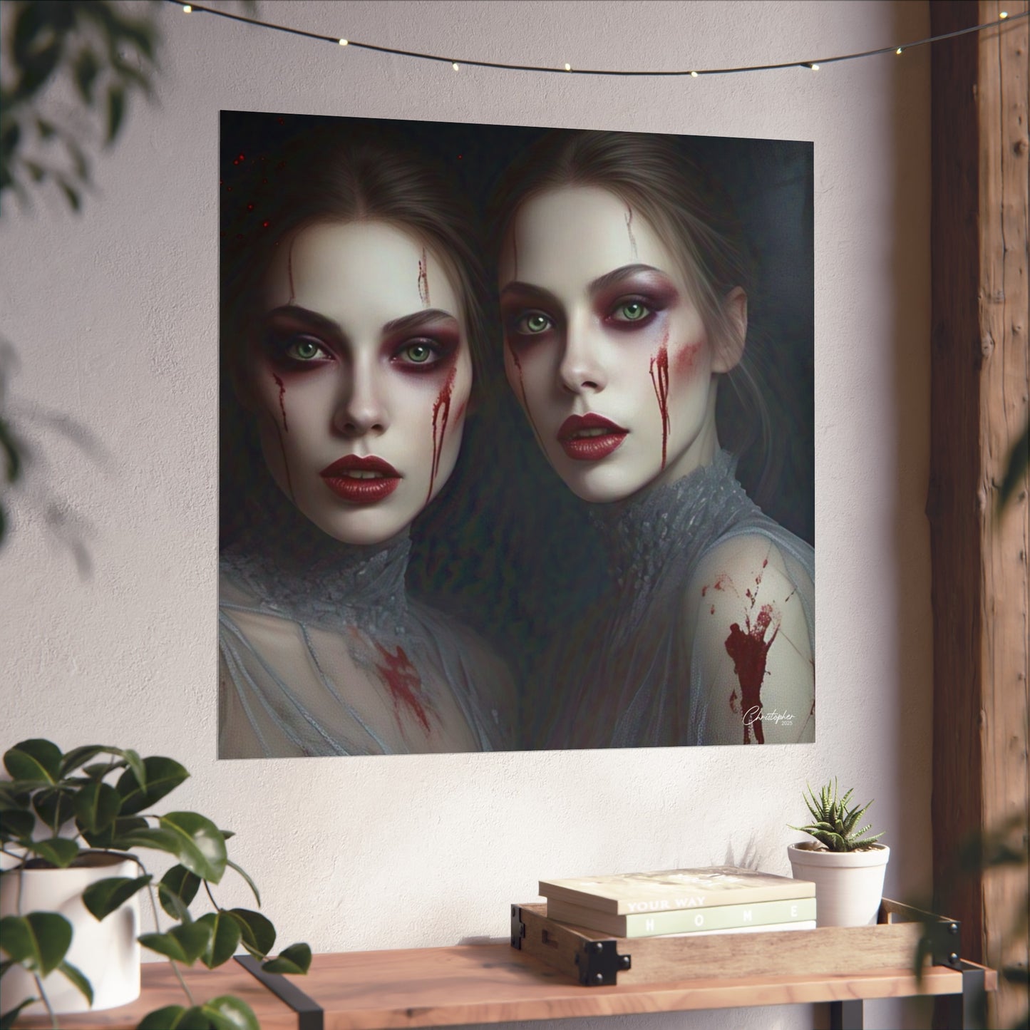 Eerie Fine Art Poster, Dark Fantasy Wall Art, Gothic Decor, Spooky Home Aesthetic, Halloween Wall Art