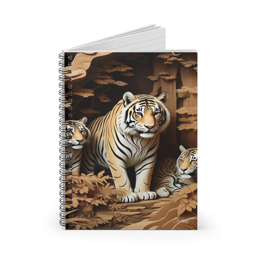 Wildlife-Inspired Spiral Notebook | Tiger Jungle Art | Perfect for Students, Nature Lovers, Journaling, Gifts
