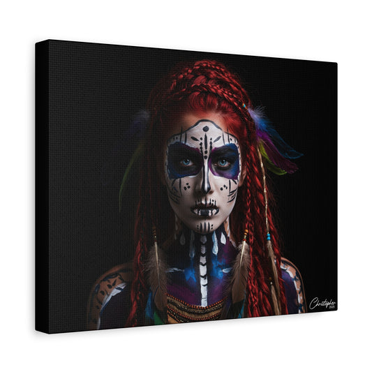 Colorful Tribal Art Canvas Print - Bohemian Home Decor