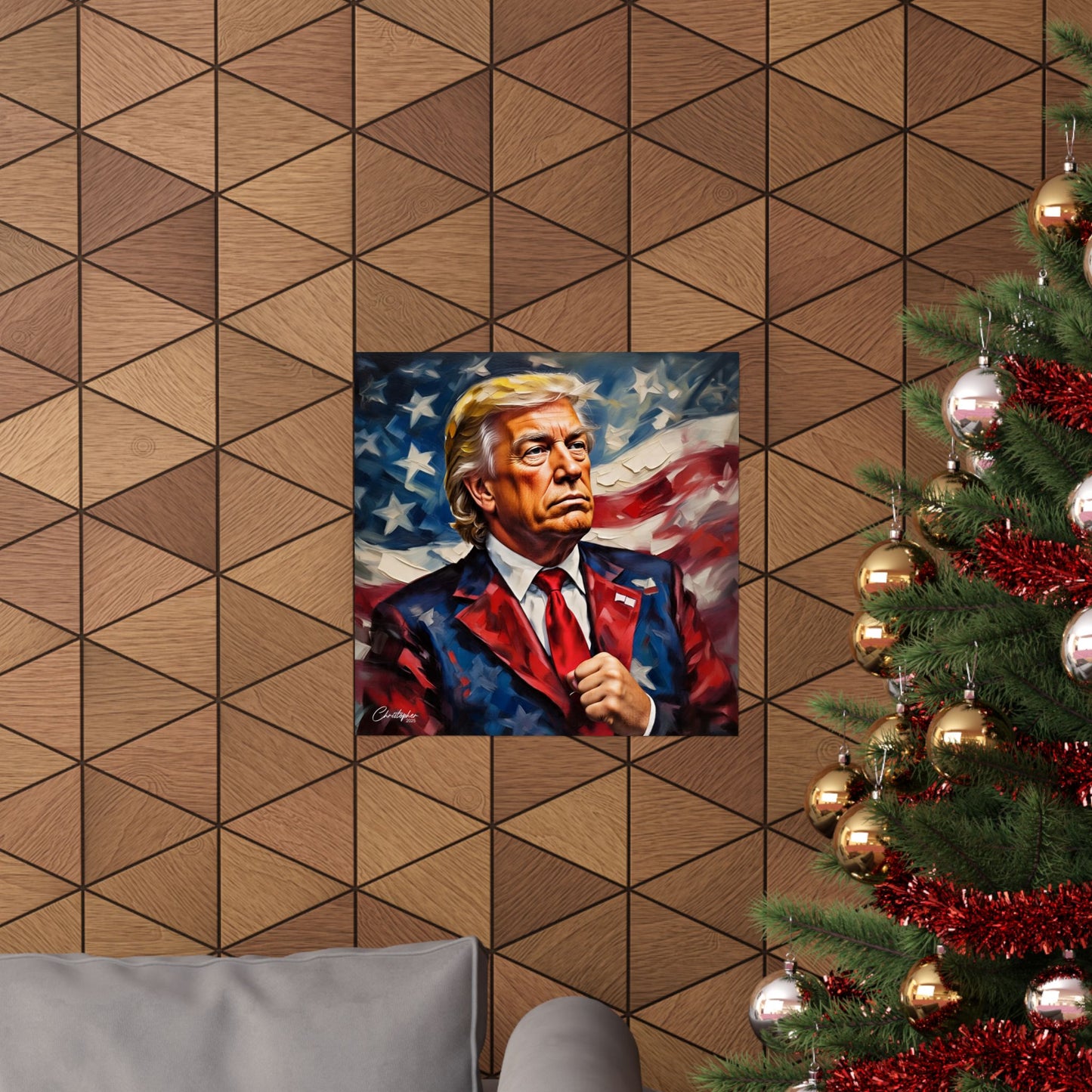 Patriotic Matte Vertical Poster | Political Wall Art, Home Décor, Trump Artwork, Gift for Supporters, Unique Collectible