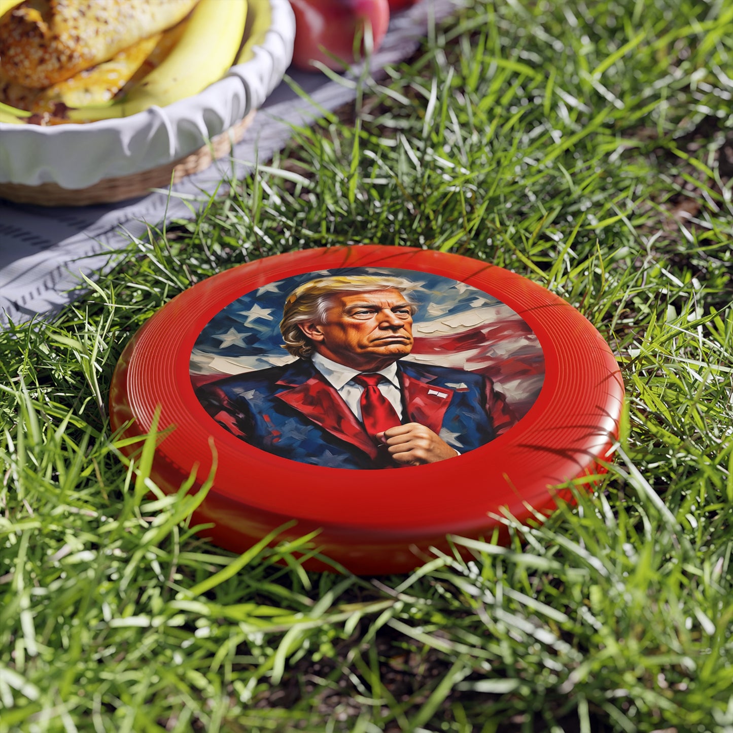 Patriotic Frisbee - Fun Outdoor Game, Trump Themed Flying Disc, Perfect for BBQs, Picnics, Family Gatherings, Beach Parties