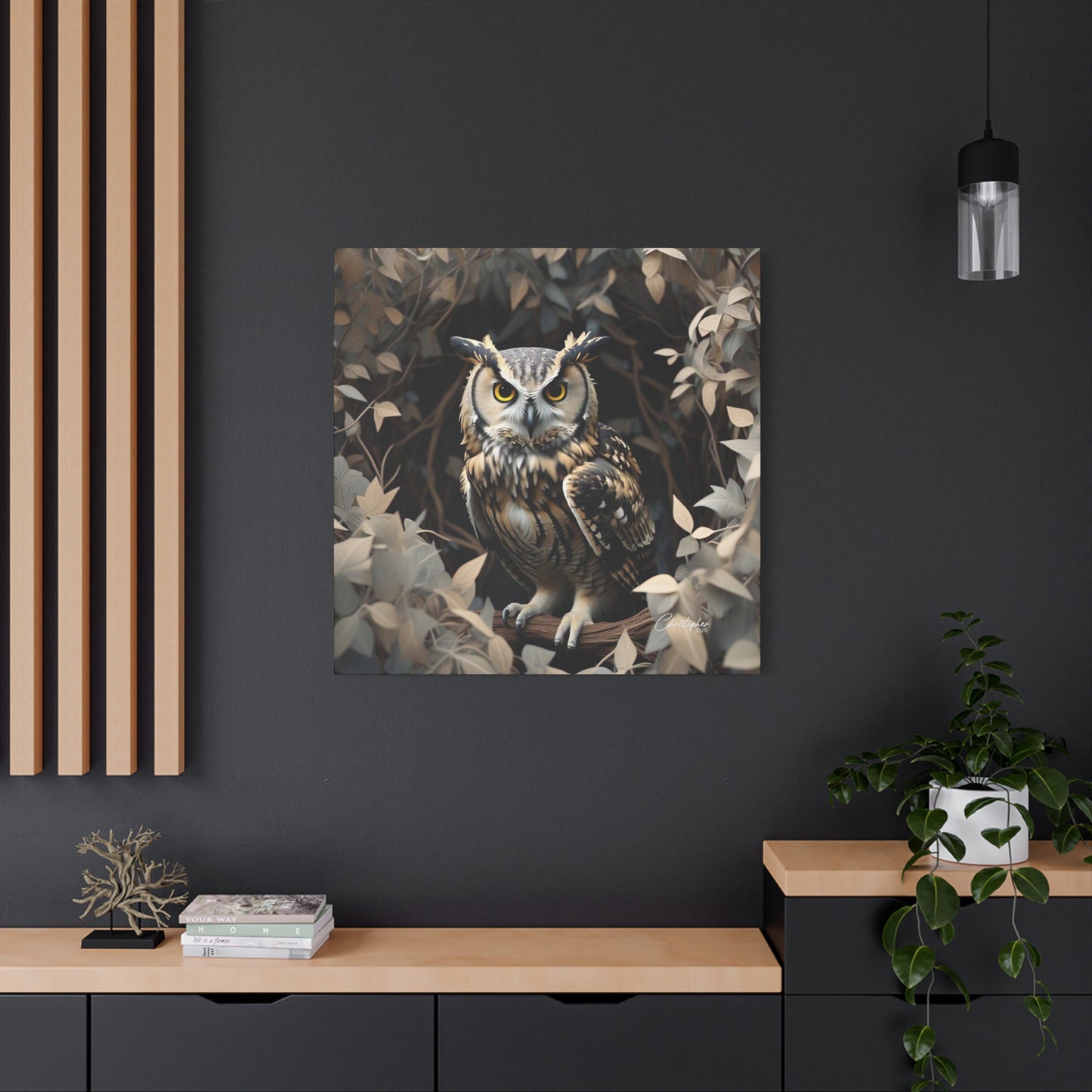 Realistic Owl Canvas Art - Nature Wall Decor for Home & Office
