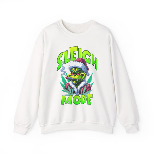 Sweatshirt — "Sleigh Mode" Grinch Holiday Crewneck