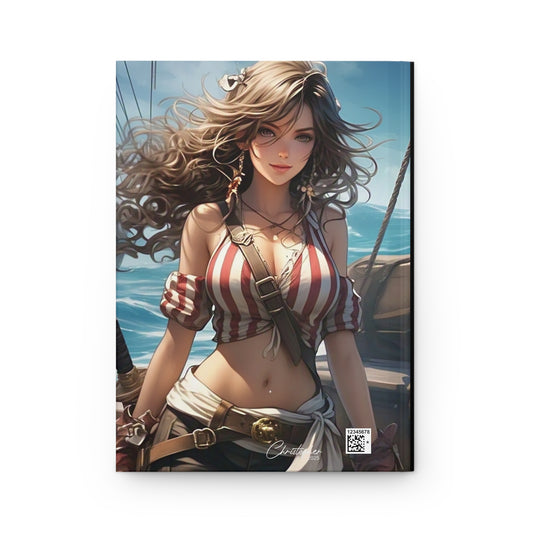 Pirate-Themed Hardcover Journal | Nautical Adventure, Gift for Writers, Creative Journal, Travel Diary, Unique Sketchbook