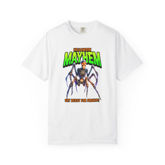 Halloween Mayhem Unisex T-Shirt, Spooky Tee for Men & Women, Perfect for Halloween Parties, Trick or Treat, Eerie Vibes, Unique Costume