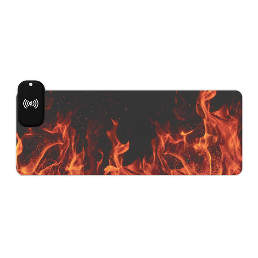 Inferno LED Gaming Mouse Pad with Wireless Charging — Inferno