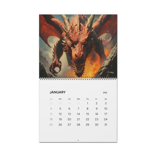 Here there be Dragons Wall Calendars (2026)