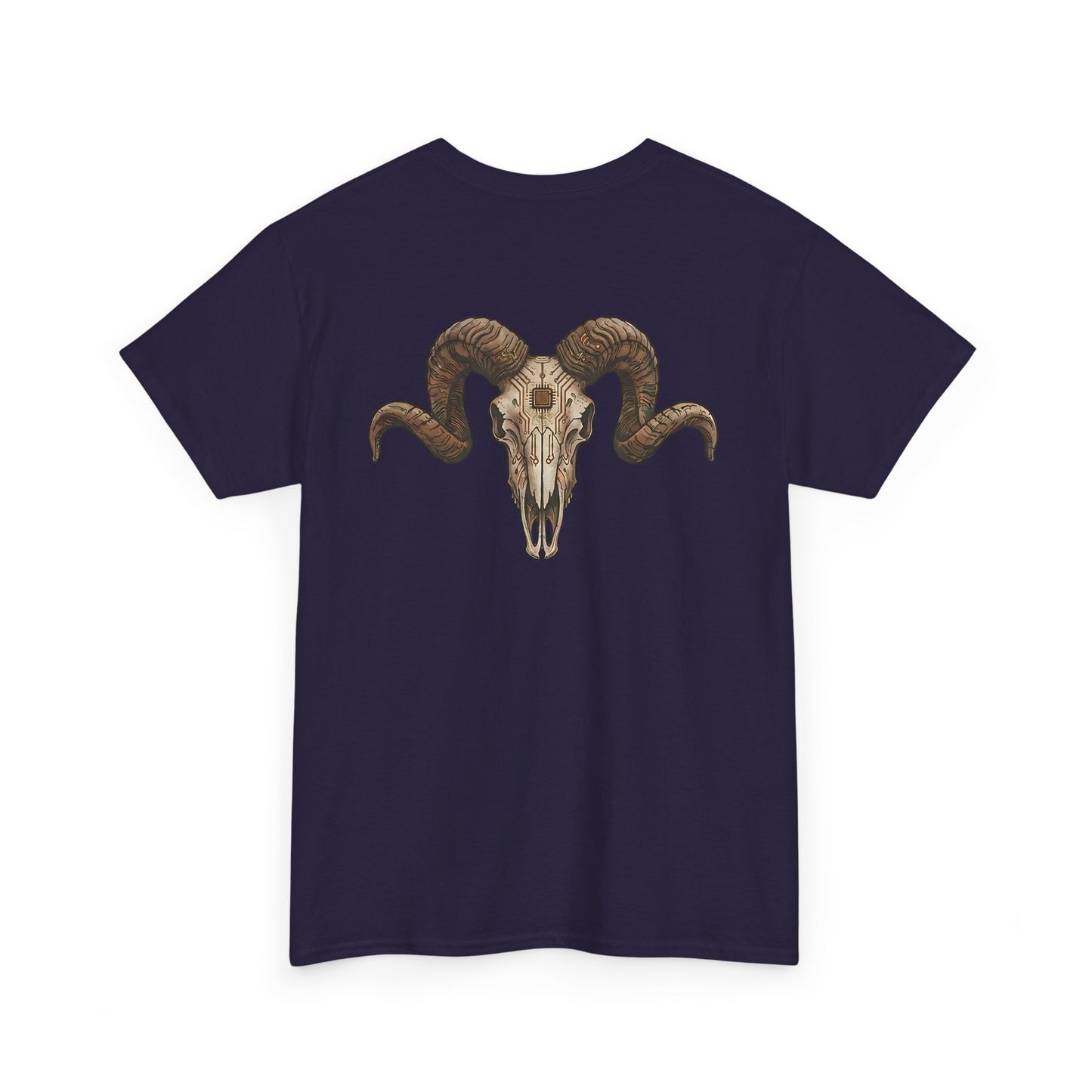 Ram Skull Graphic Tee Double Sided no background on the Back — Christmas Valley, Oregon Vintage Western T-Shirt