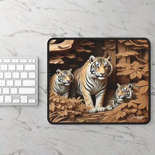 Wildlife-Themed Gaming Mouse Pad, Tiger Art Desk Accessory, Perfect Gift for Gamers, Unique Office Decor, Animal Lover's Stationery
