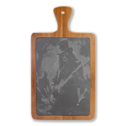 Engraved Pied Piper of the Dead Slate Charcuterie Board