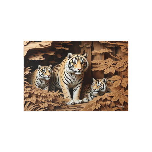 Wildlife Fine Art Postcards, Nature Greeting Cards, Animal Art Stationery, Unique Collectible Postcards, Tiger Art Decor