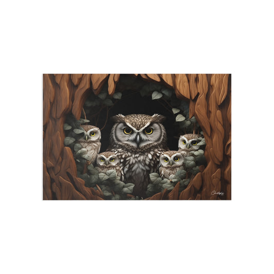 Artistic Owl Fine Art Postcards, Nature Decor, Gift for Owl Lovers, Wildlife Art, Stationery Collection