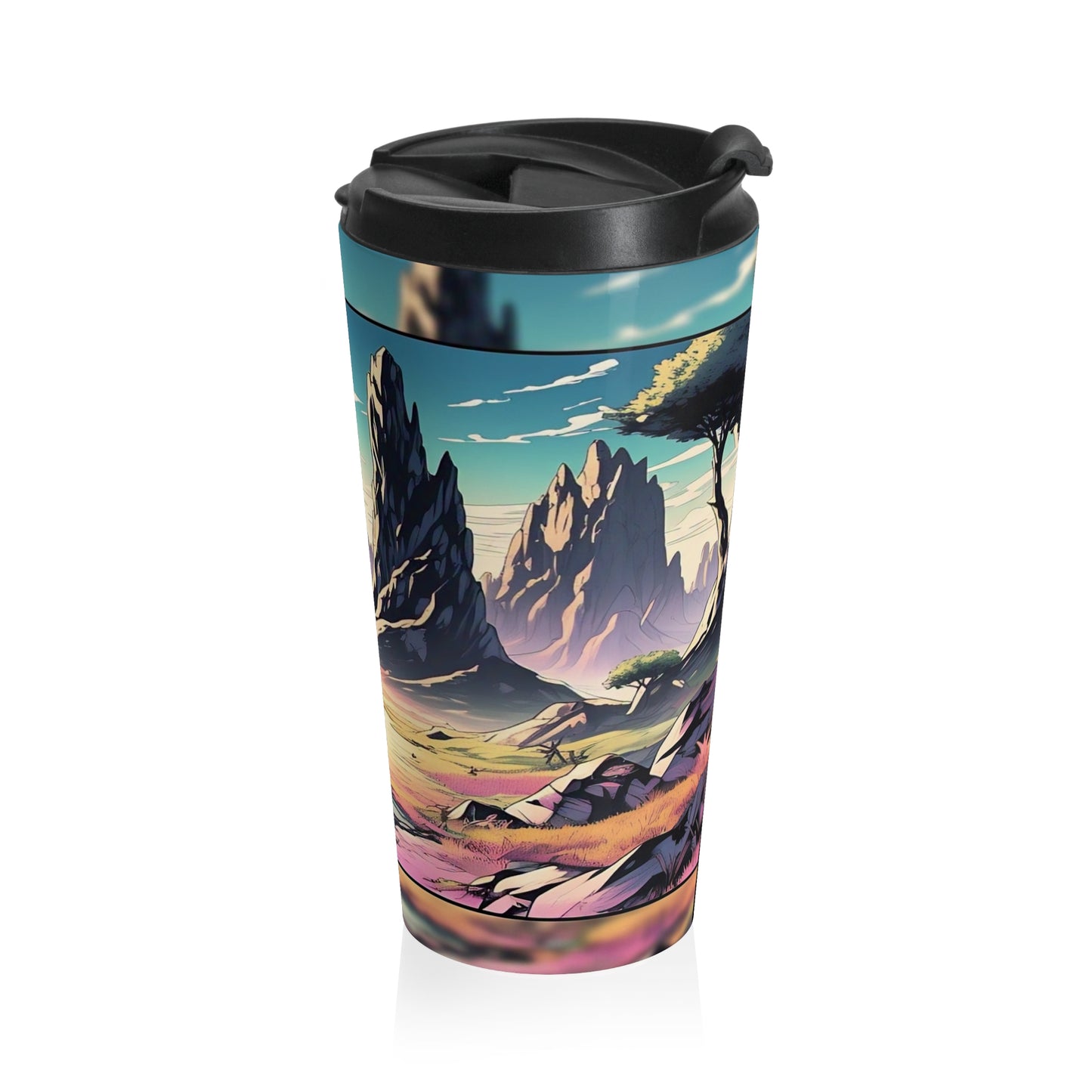 Stainless Steel Travel Mug with Scenic Nature Design | Perfect for Eco-Friendly Gifts, Camping, Road Trips, Daily Commute, or Coffee Lovers