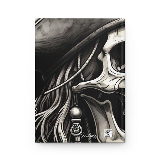 Skull Pirate Journal, Matte Hardcover Notebook for Creative Writing, Perfect Gift for Artists, Halloween, Journaling, Sketching