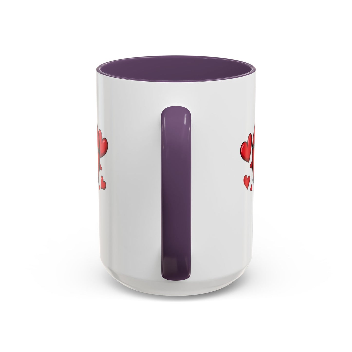 Cute Cartoon Heart Coffee Mug — Valentine Love Accent Mug (11/15oz)