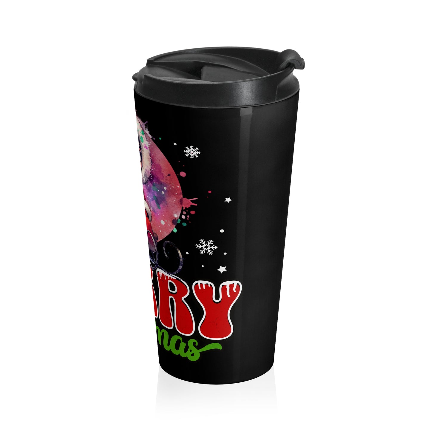 Christmas Travel Mug - Merry Holiday Design for On-the-Go Festivity