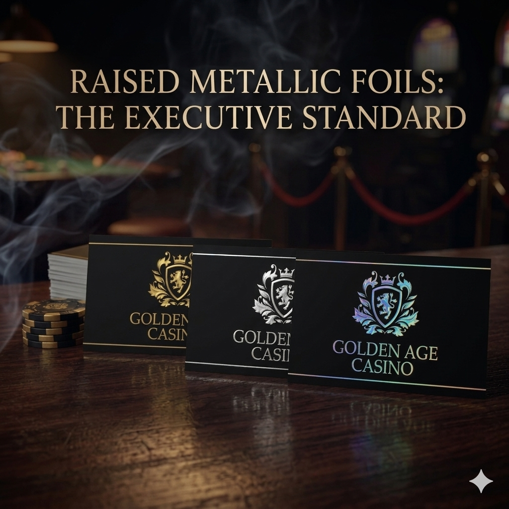 Raised Foil Business Cards: The Executive Standard