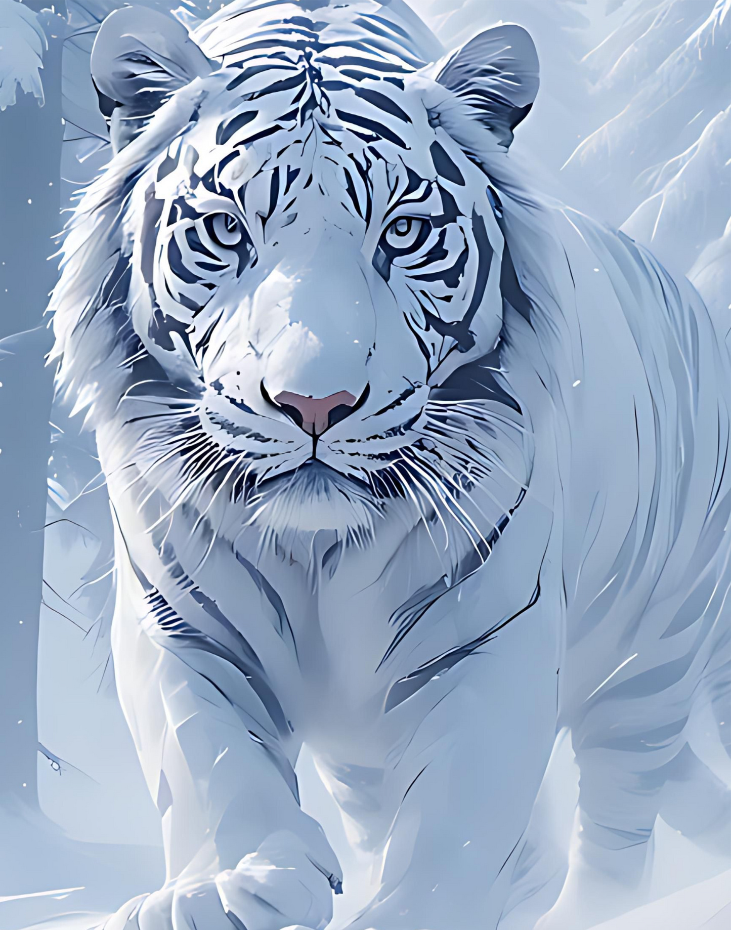 Laser Engraved Canvas Panel Tiger 1 11"x14"