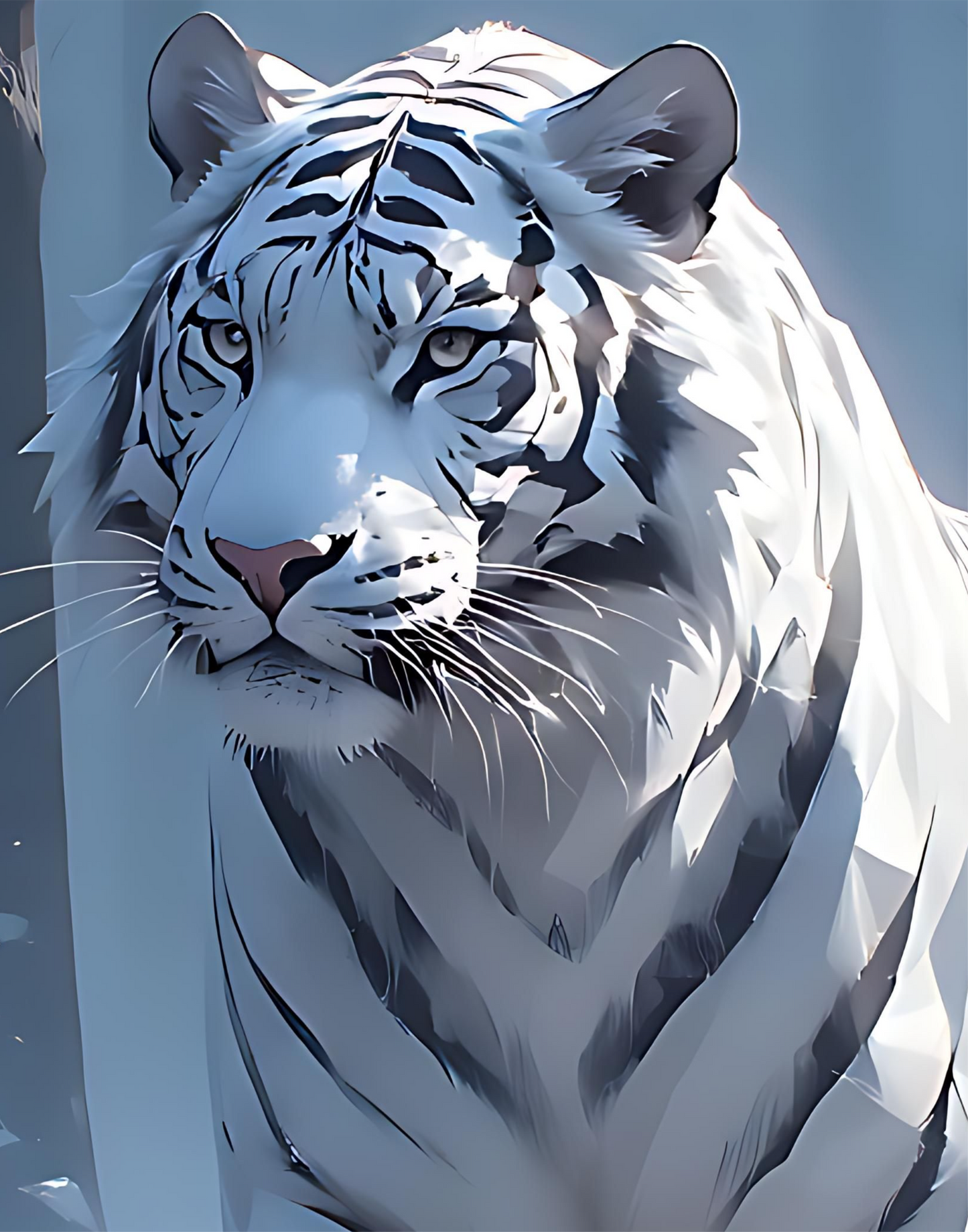 Laser Engraved Canvas Panel Tiger 2 11"x14"