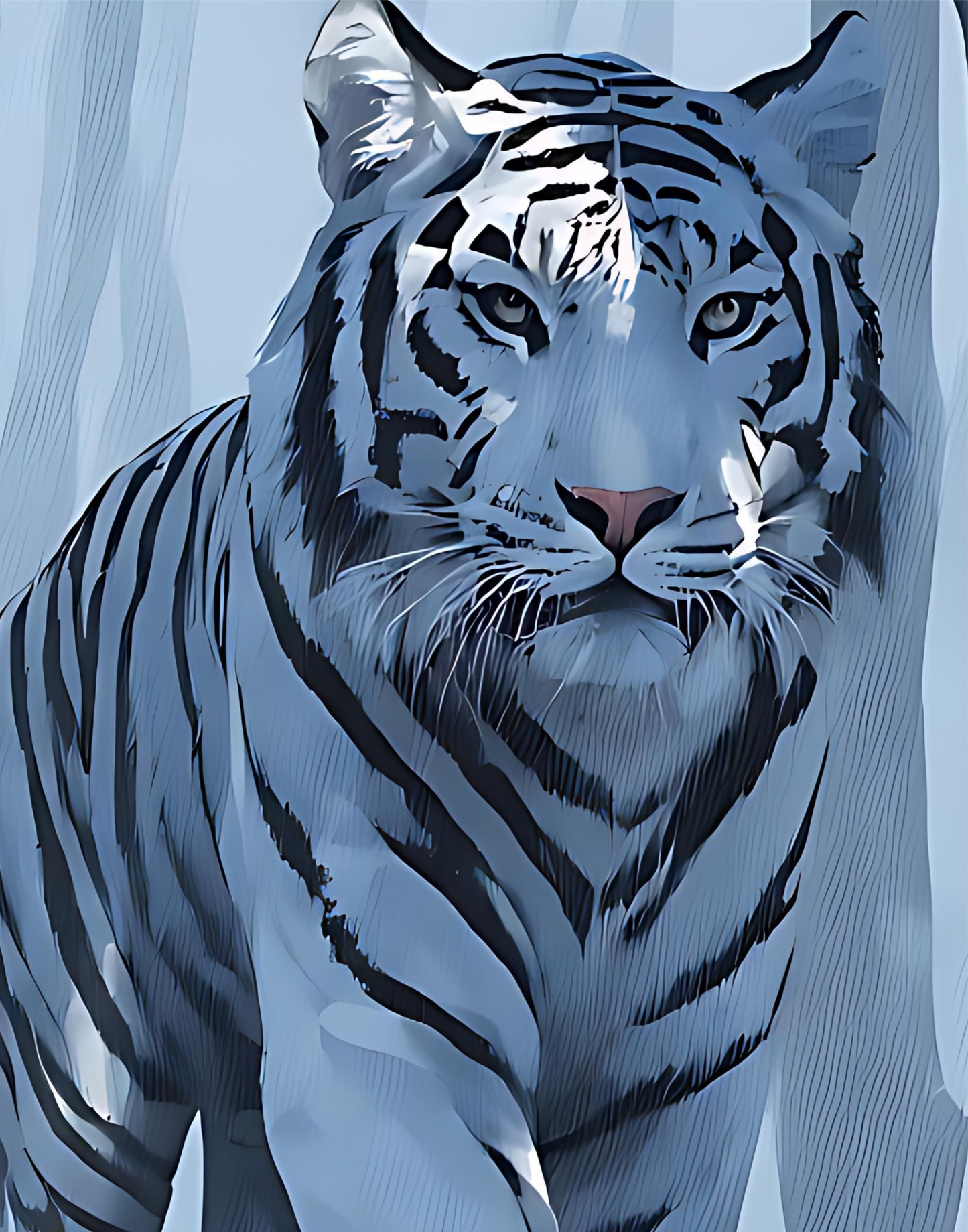 Laser Engraved Canvas Panel Tiger 6 11"x14"