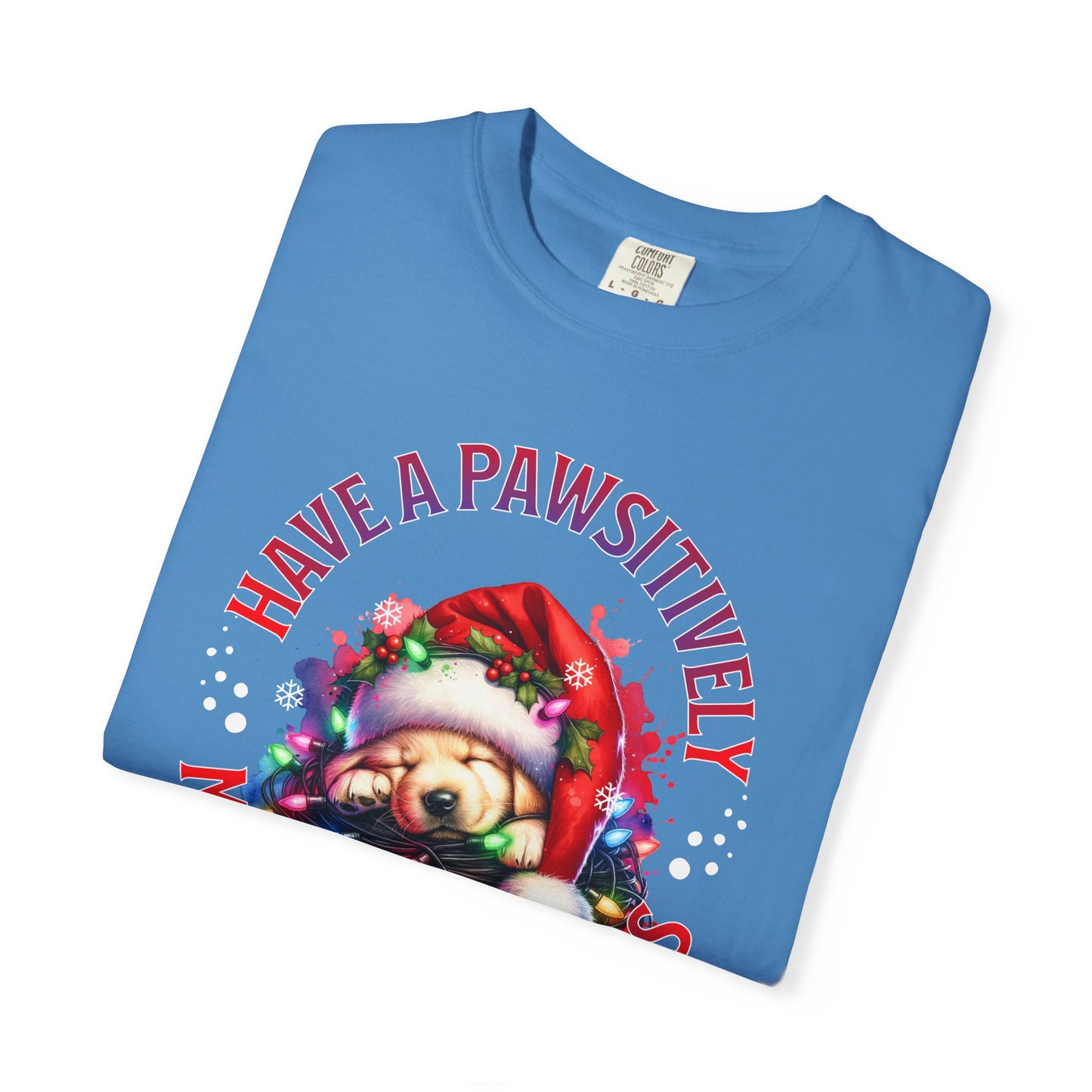 Christmas Puppy T-Shirt — "Have a Pawsitively Merry Christmas" Holiday Tee