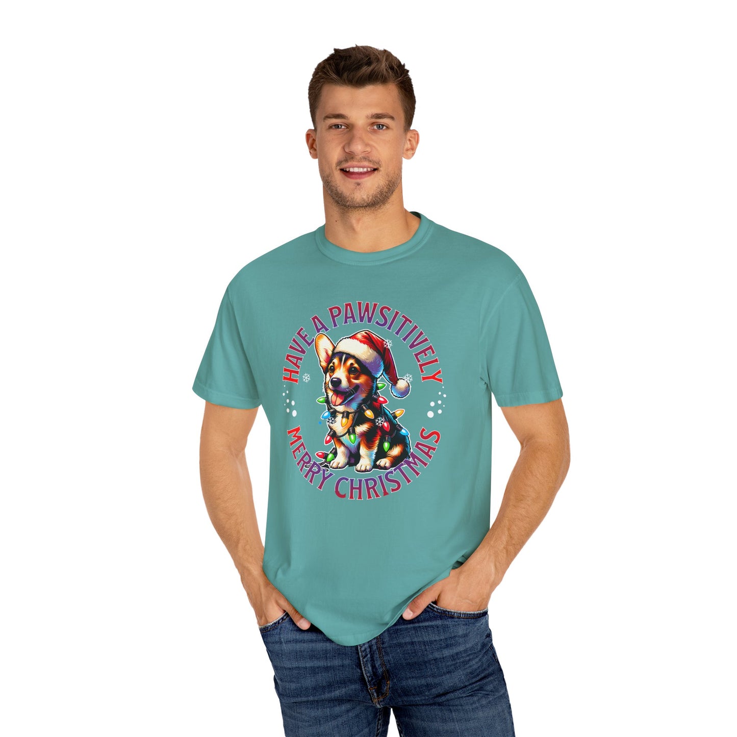 Christmas Corgi T-Shirt – "Have a Pawsitively Merry Christmas" Holiday Tee