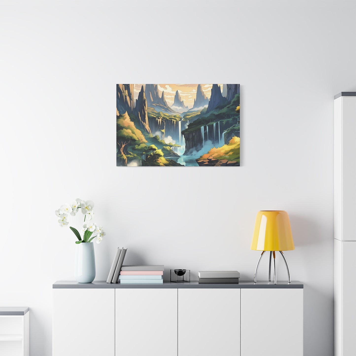 Serene Landscape Canvas Wall Art, Nature Home Decor, Tranquil Living Room Accent, Gift for Nature Lovers, Gallery Wall Piece