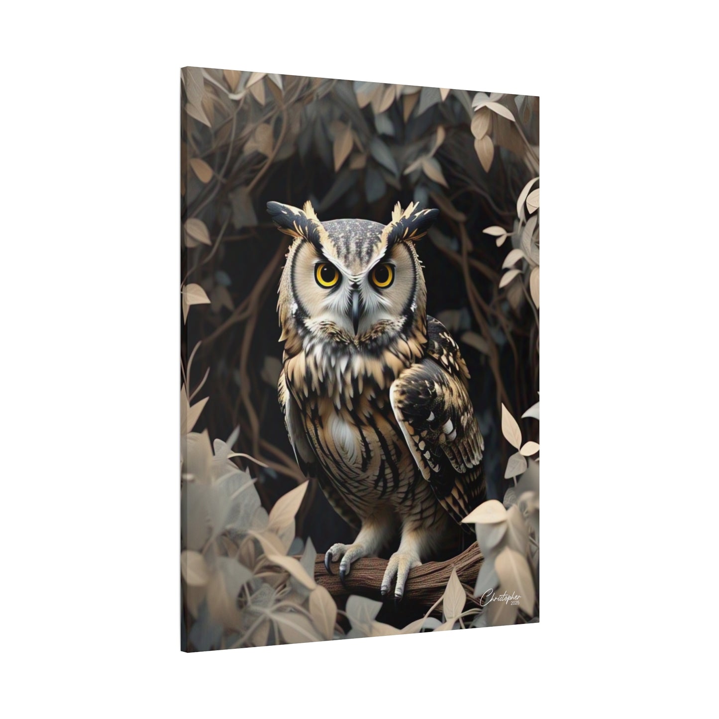 Realistic Owl Canvas Art - Nature Wall Decor for Home & Office