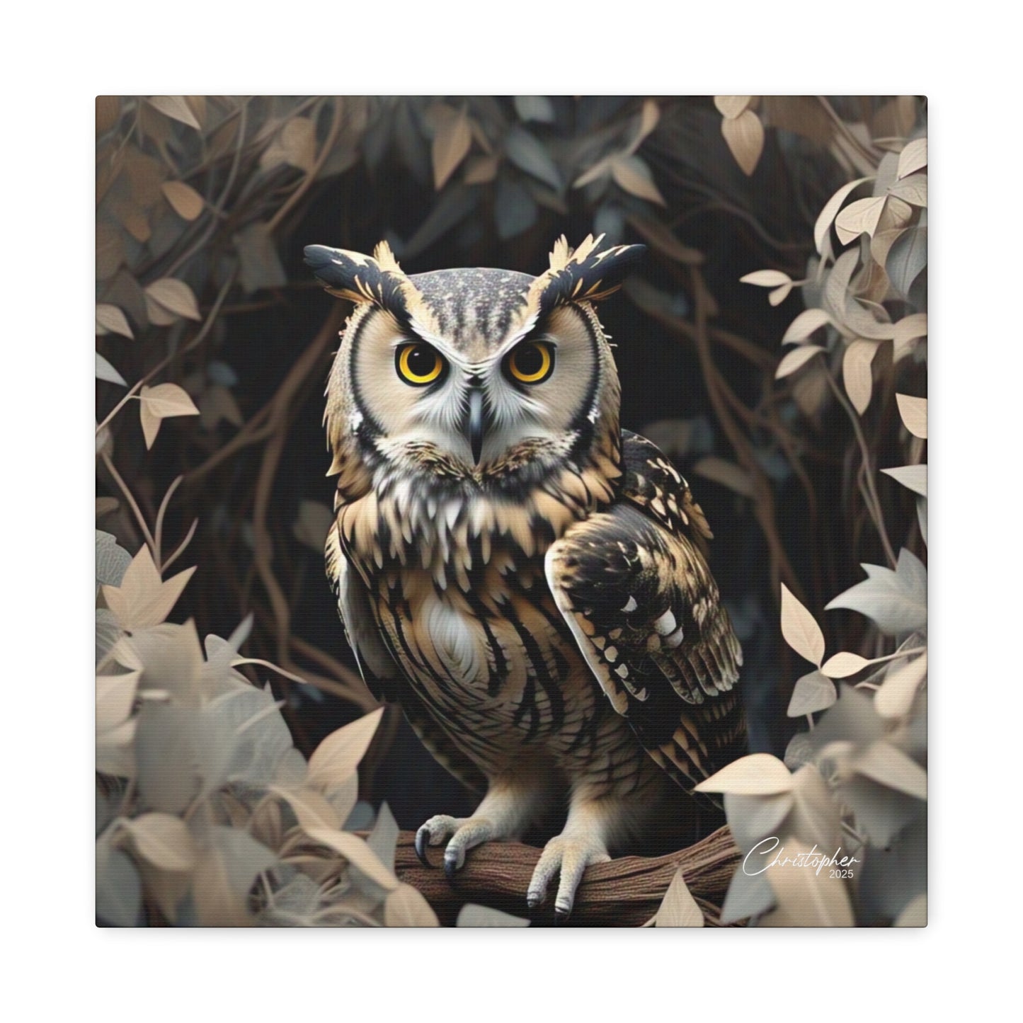 Realistic Owl Canvas Art - Nature Wall Decor for Home & Office