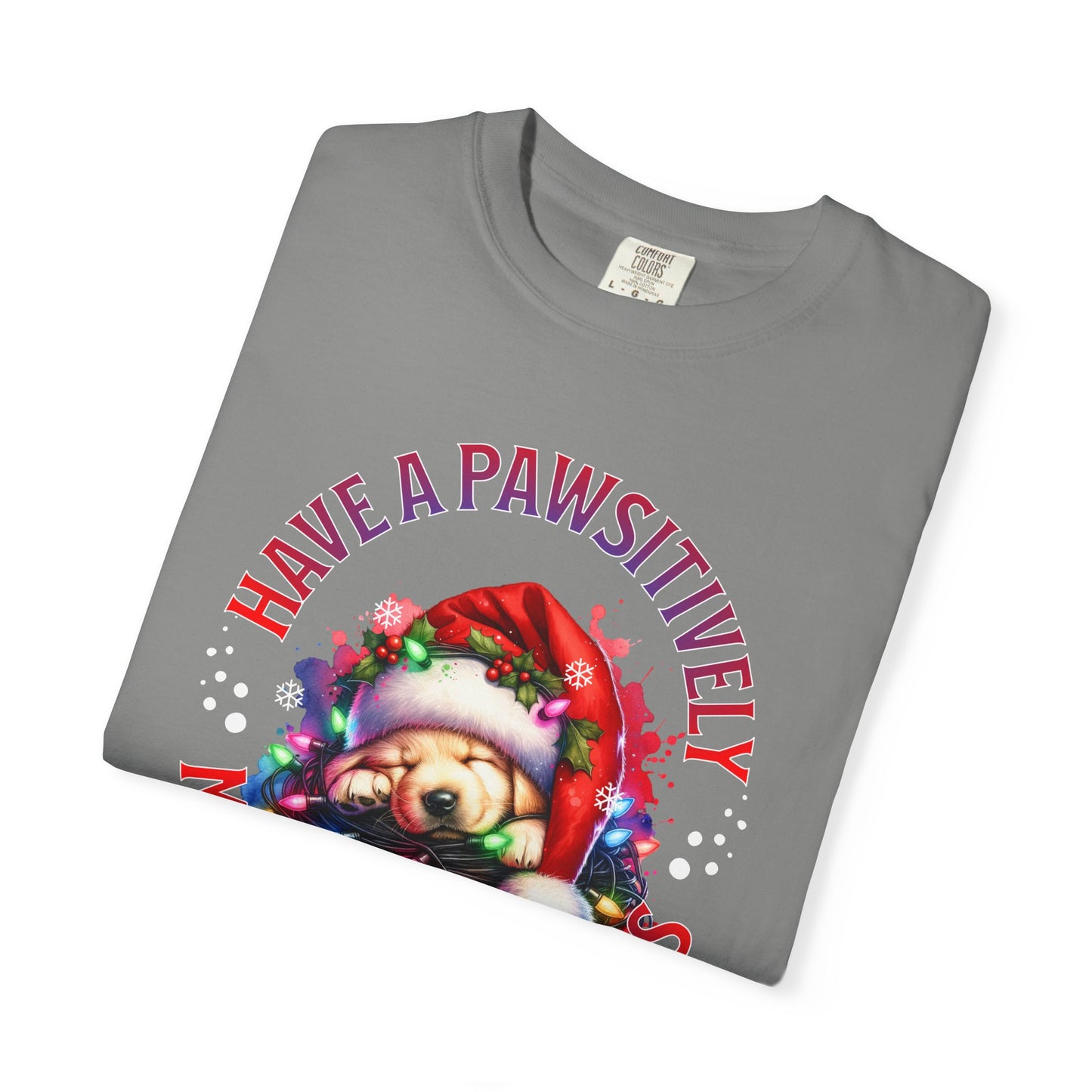 Christmas Puppy T-Shirt — "Have a Pawsitively Merry Christmas" Holiday Tee