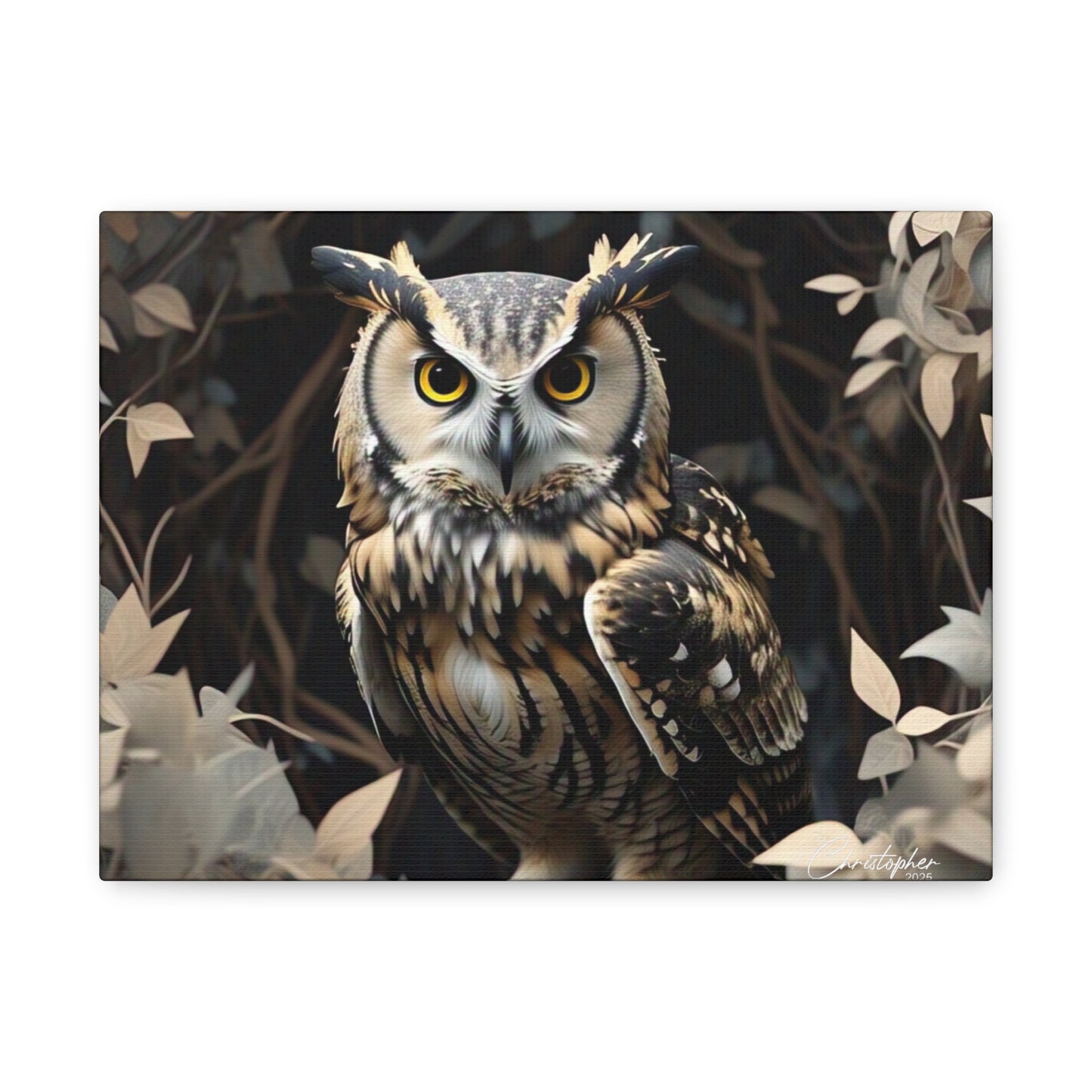 Realistic Owl Canvas Art - Nature Wall Decor for Home & Office