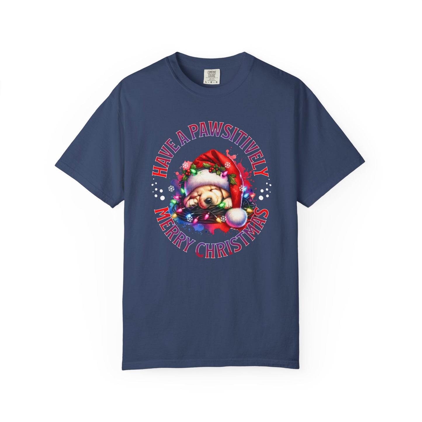 Christmas Puppy T-Shirt — "Have a Pawsitively Merry Christmas" Holiday Tee