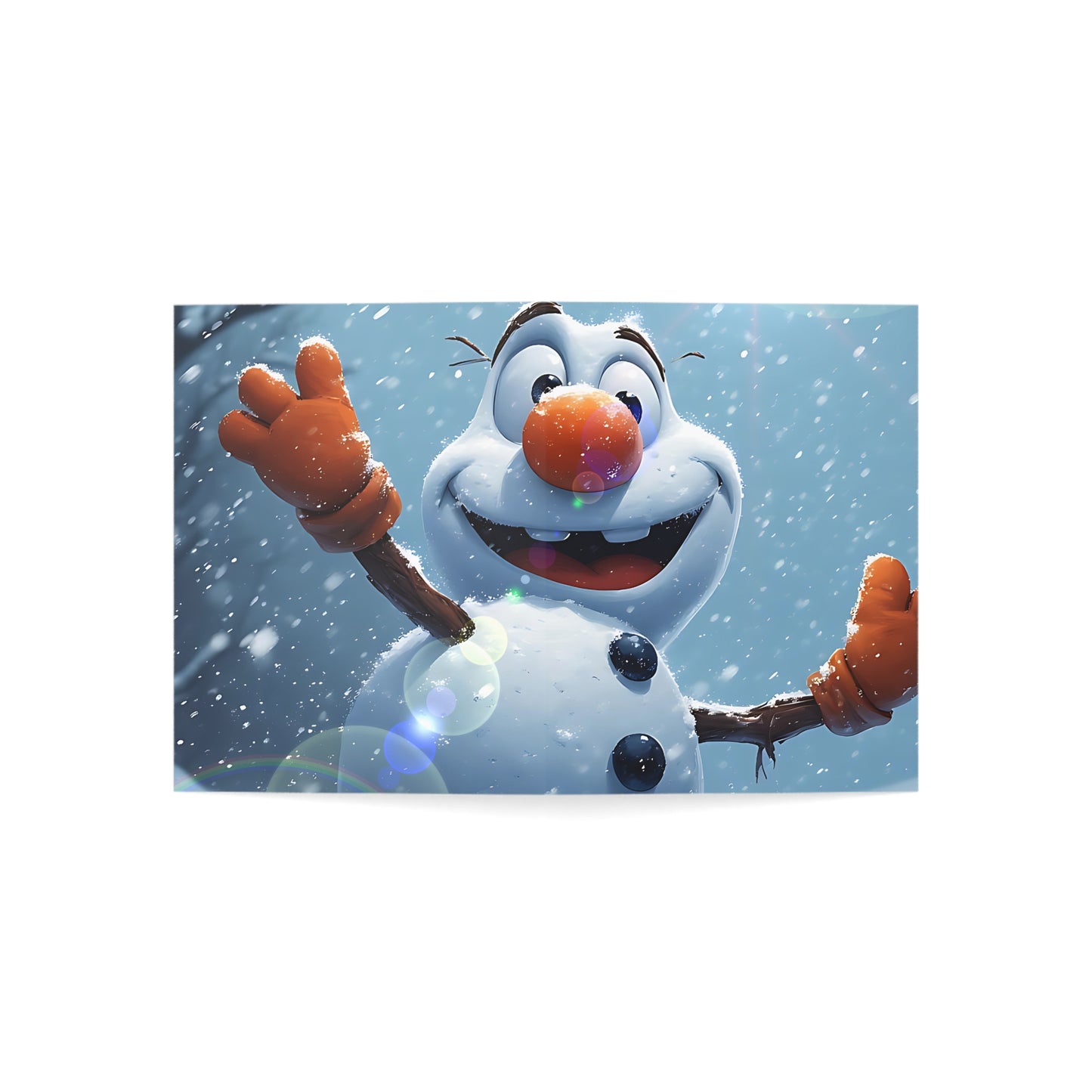 Snowman (Christmas Selfies) Holiday Greeting Cards - Cheerful Pack (1, 10, 30, 50 pcs)