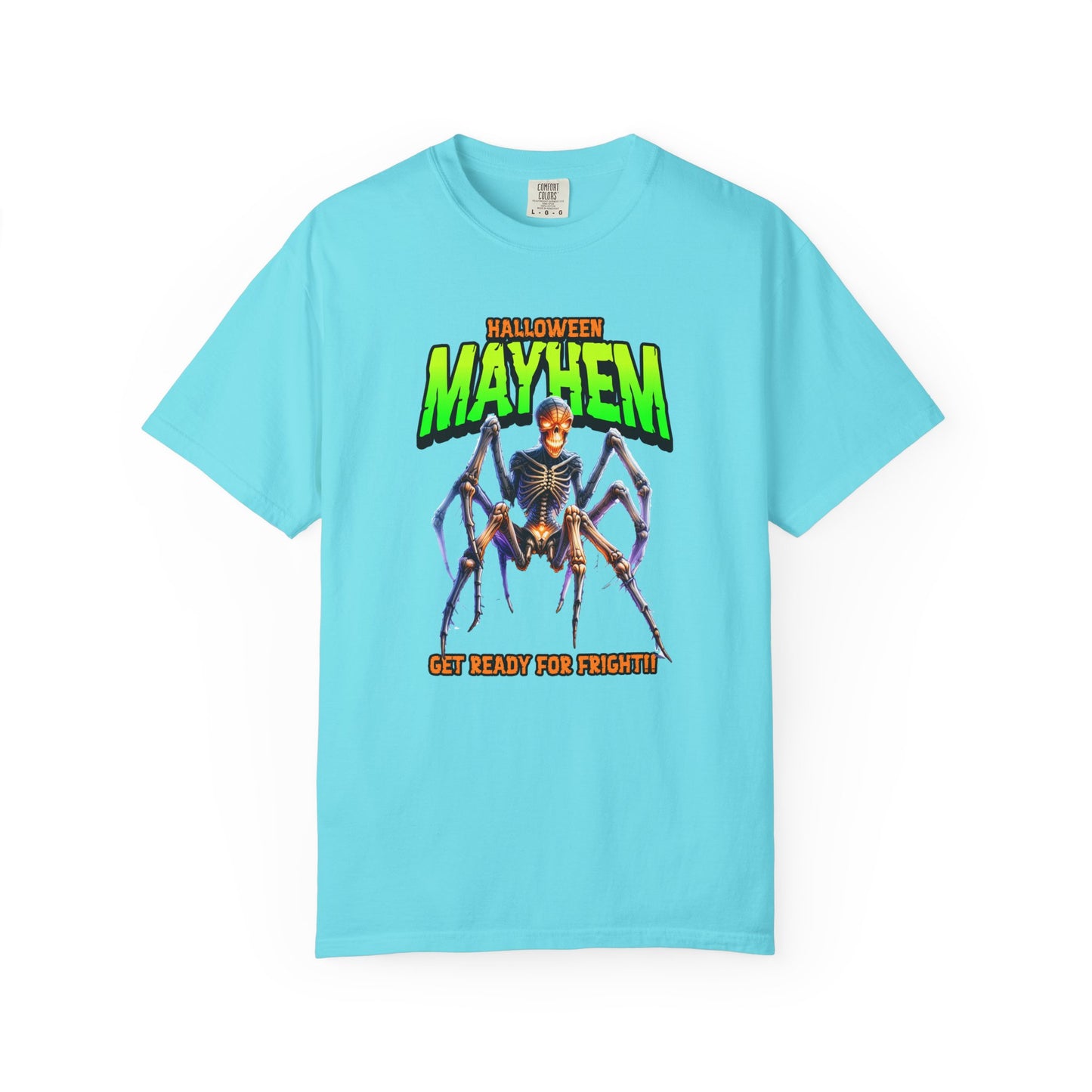 Halloween Mayhem Unisex T-Shirt, Spooky Tee for Men & Women, Perfect for Halloween Parties, Trick or Treat, Eerie Vibes, Unique Costume