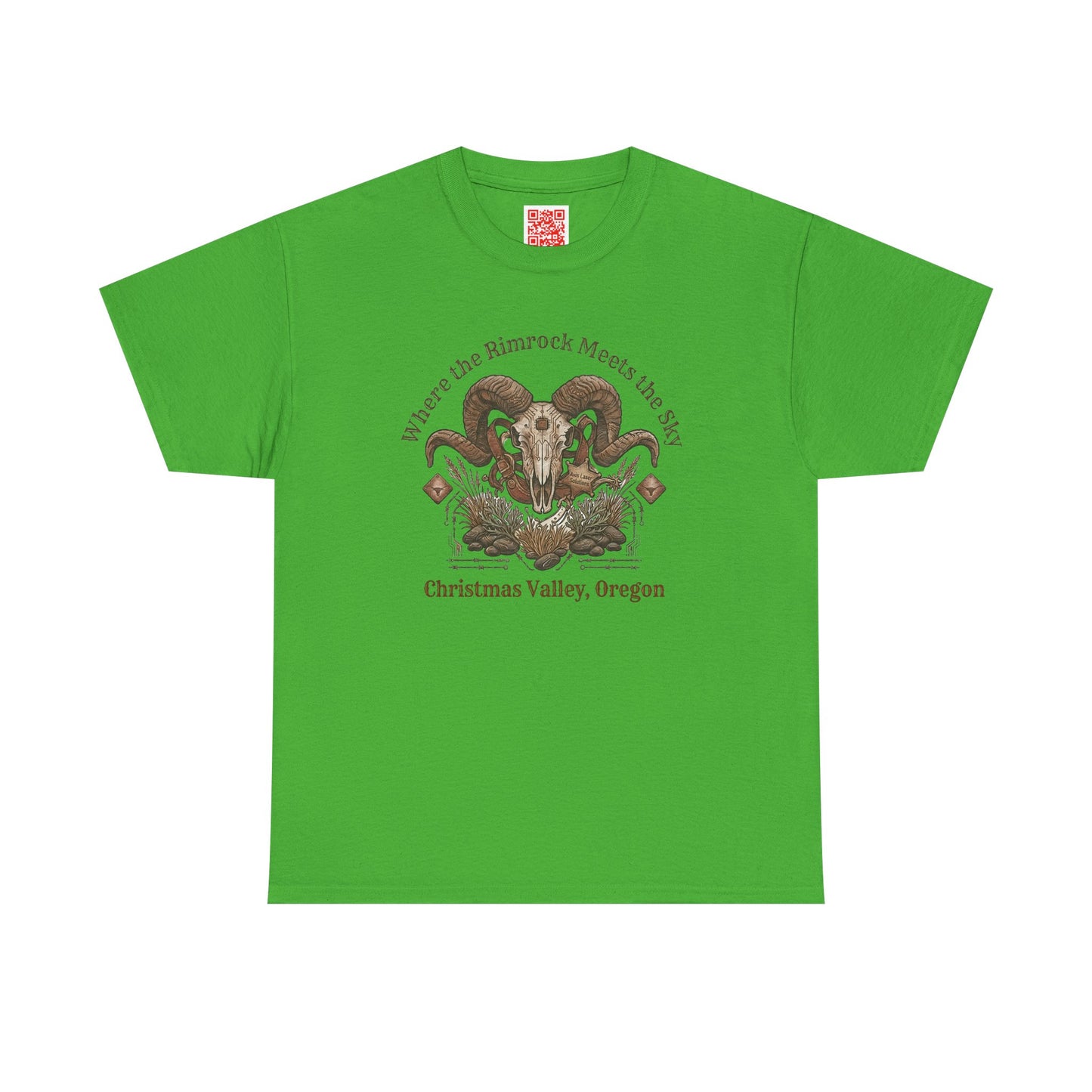 Ram Skull Graphic Tee Double Sided — 'Chestnut Valley, Oregon' Vintage Occult Shirt
