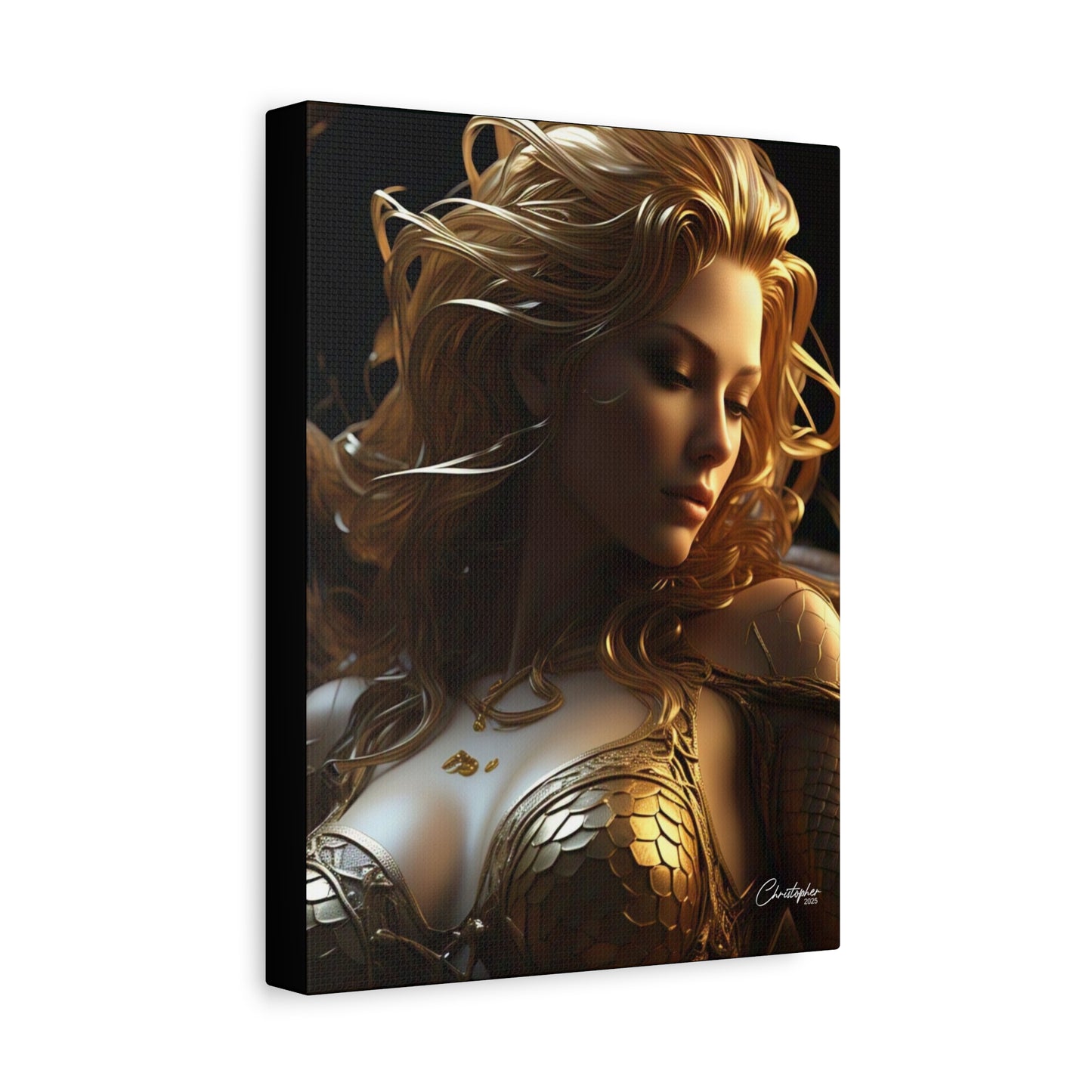 Fantasy Art Canvas Print - Serpent Goddess Home Decor