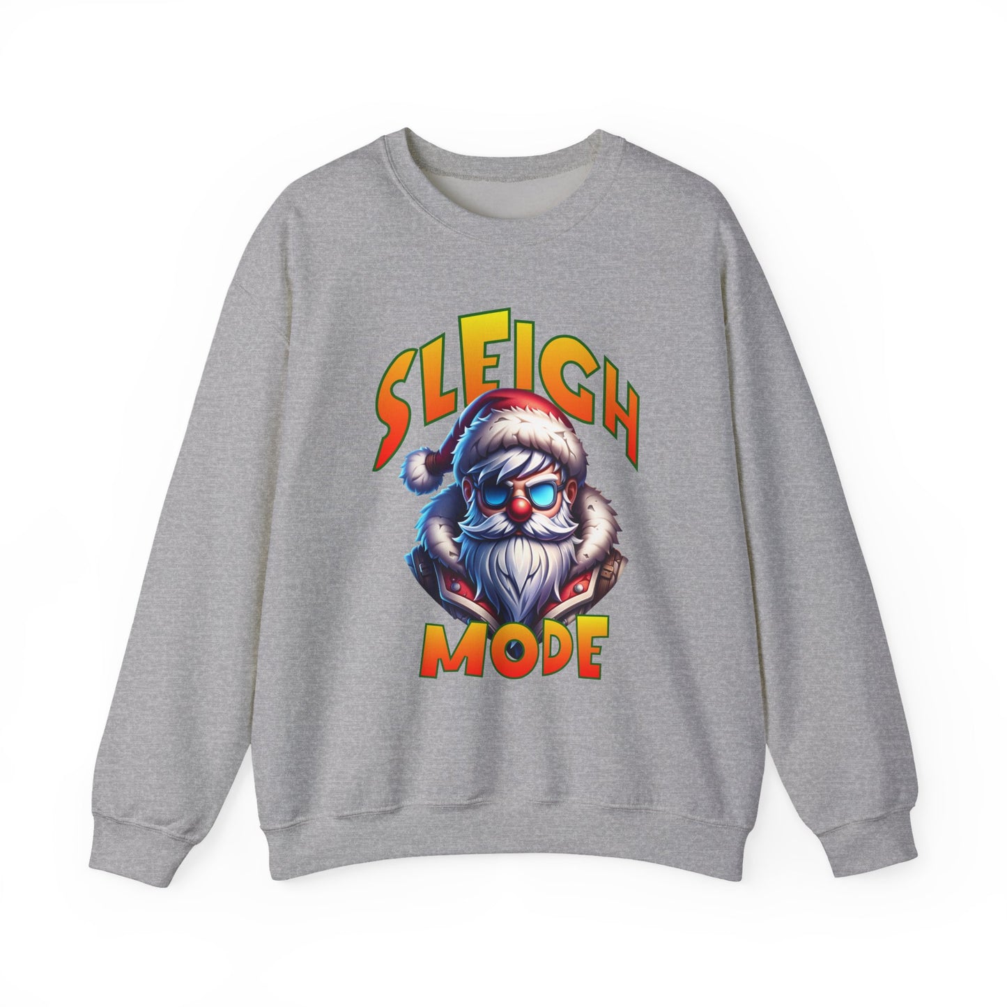 Sleigh Mode Sweatshirt — Cool Santa Graphic Holiday Crewneck