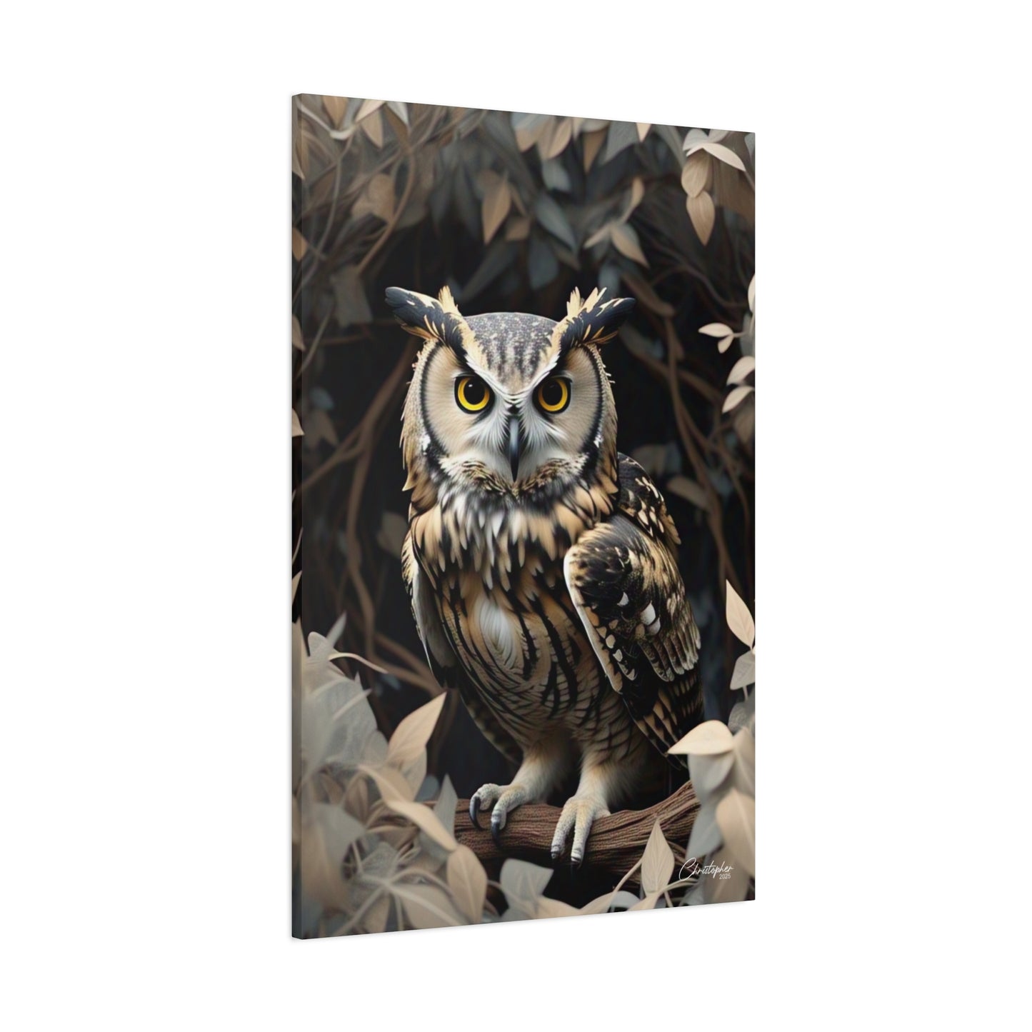 Realistic Owl Canvas Art - Nature Wall Decor for Home & Office