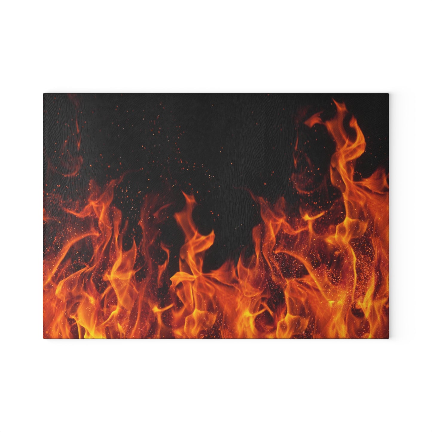 Fire-Patterned Glass Cutting Board – Heat Up Your Kitchen with Style