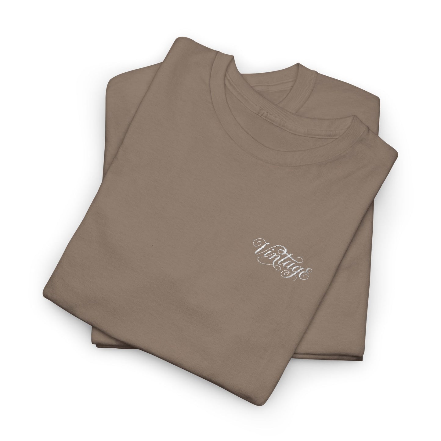 T-Shirt — Vintage in White Chest Logo Tee
