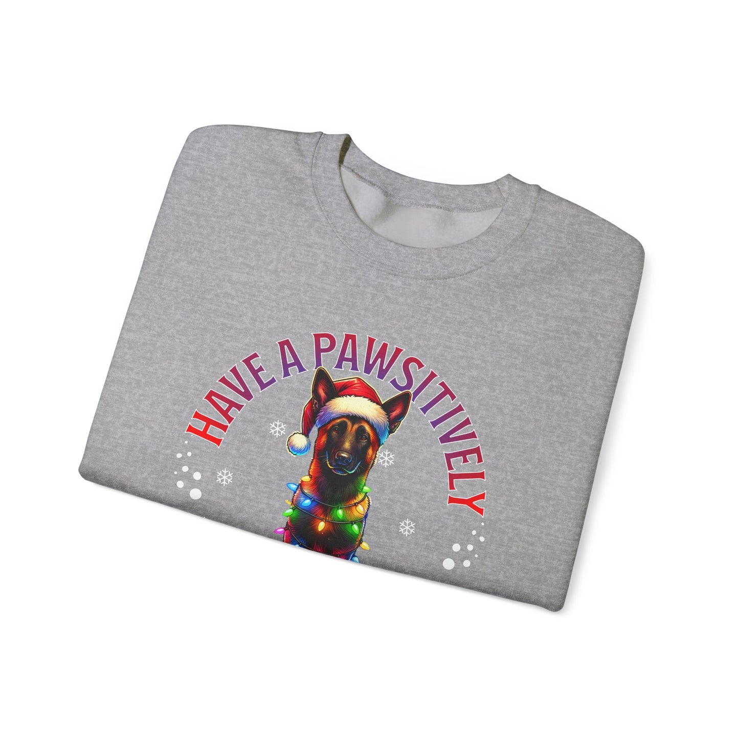 Christmas Dachshund Sweatshirt - "Have a Pawsitively Merry Christmas" Cute Holiday Dog Crewneck