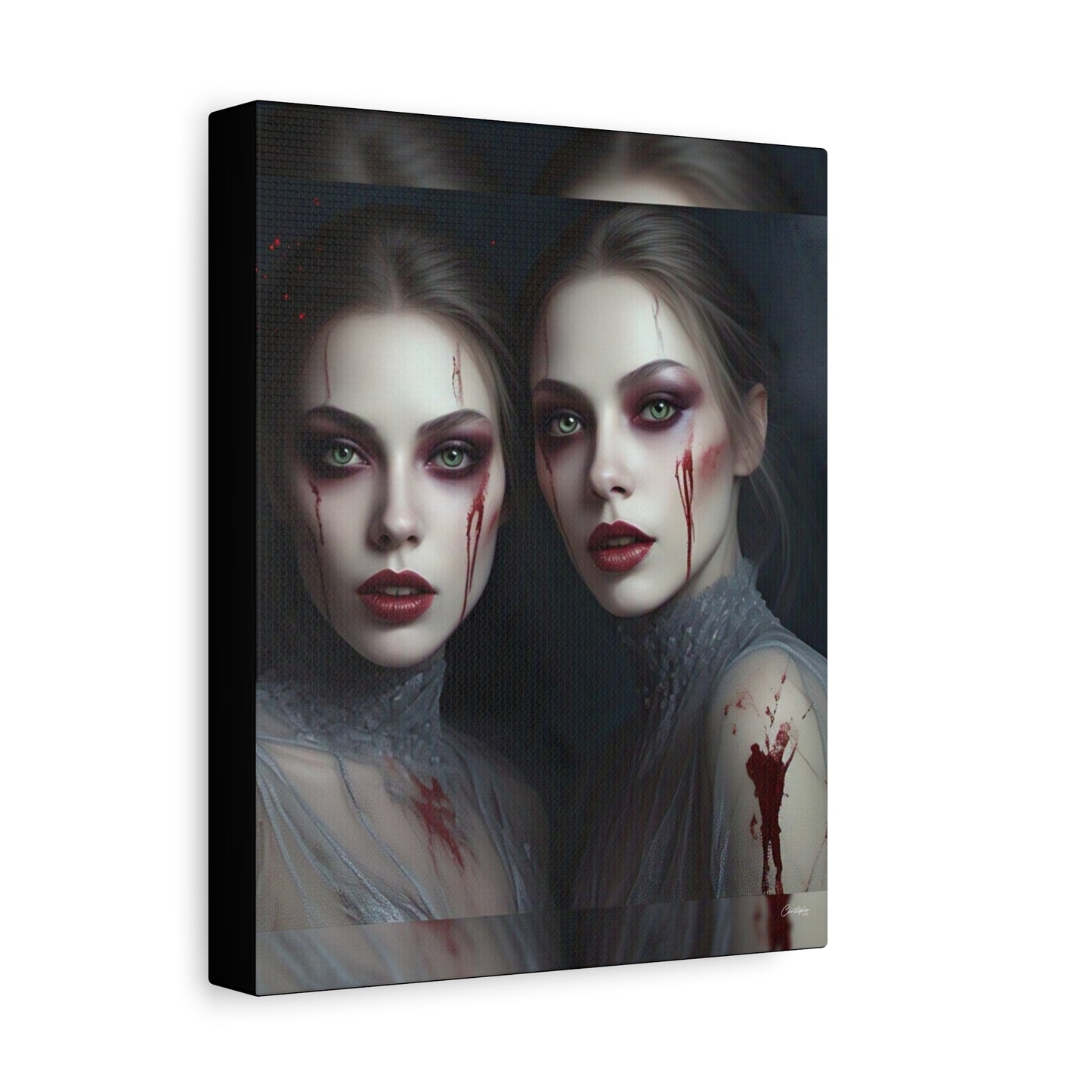 Spooky Art Canvas Print, Matte Canvas, Stretched Wall Decor, Gothic Home Decor, Halloween Art, Unique Gift
