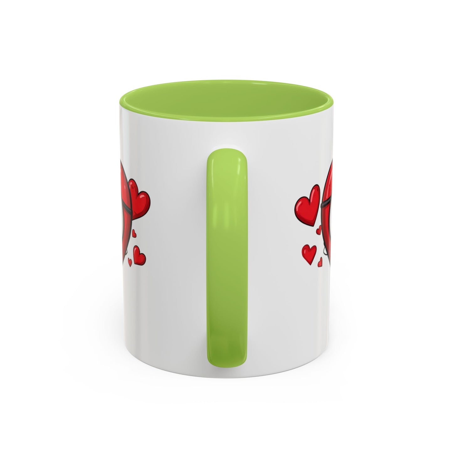Cute Cartoon Heart Coffee Mug — Valentine Love Accent Mug (11/15oz)